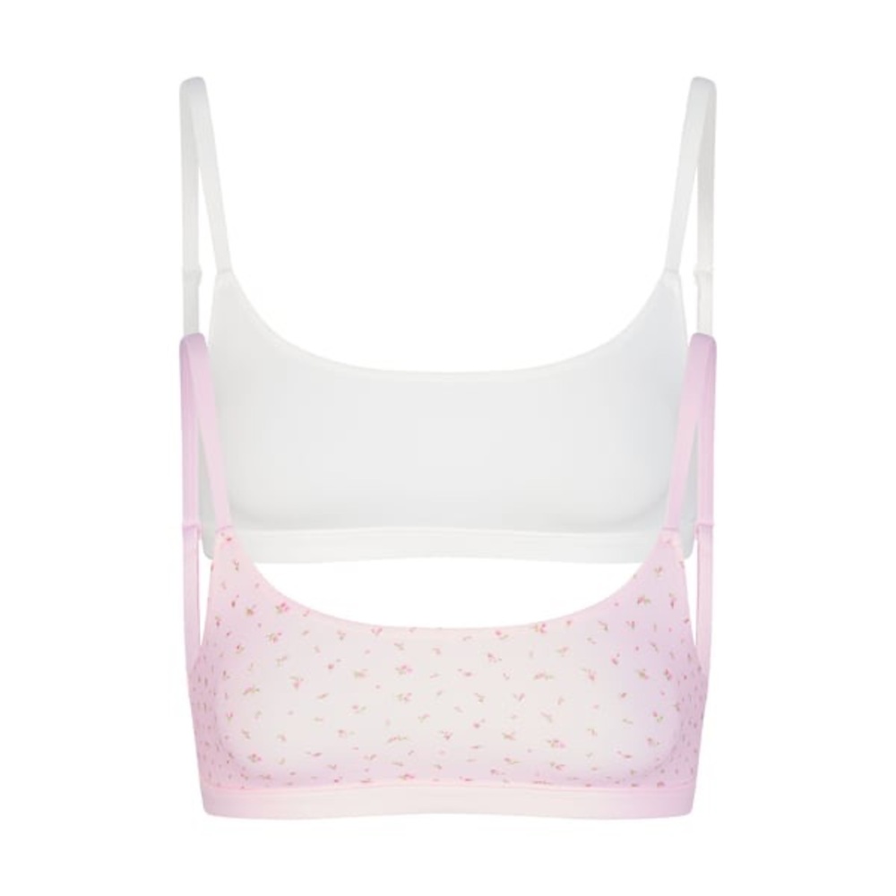 Skims Fits Everybody Pink Rosebud Print Bralette Size Small - Picture 5 of 5